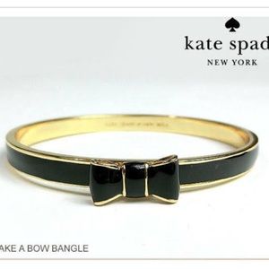 Kate Spade Black & Gold Take a Bow Bracelet